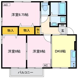 ハイカムールなつめ　Ｂの物件間取画像